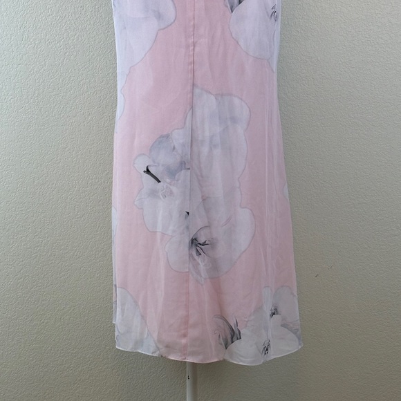 Calvin Klein Floral Pink Sleeveless Dress Size 10 - Picture 6 of 10